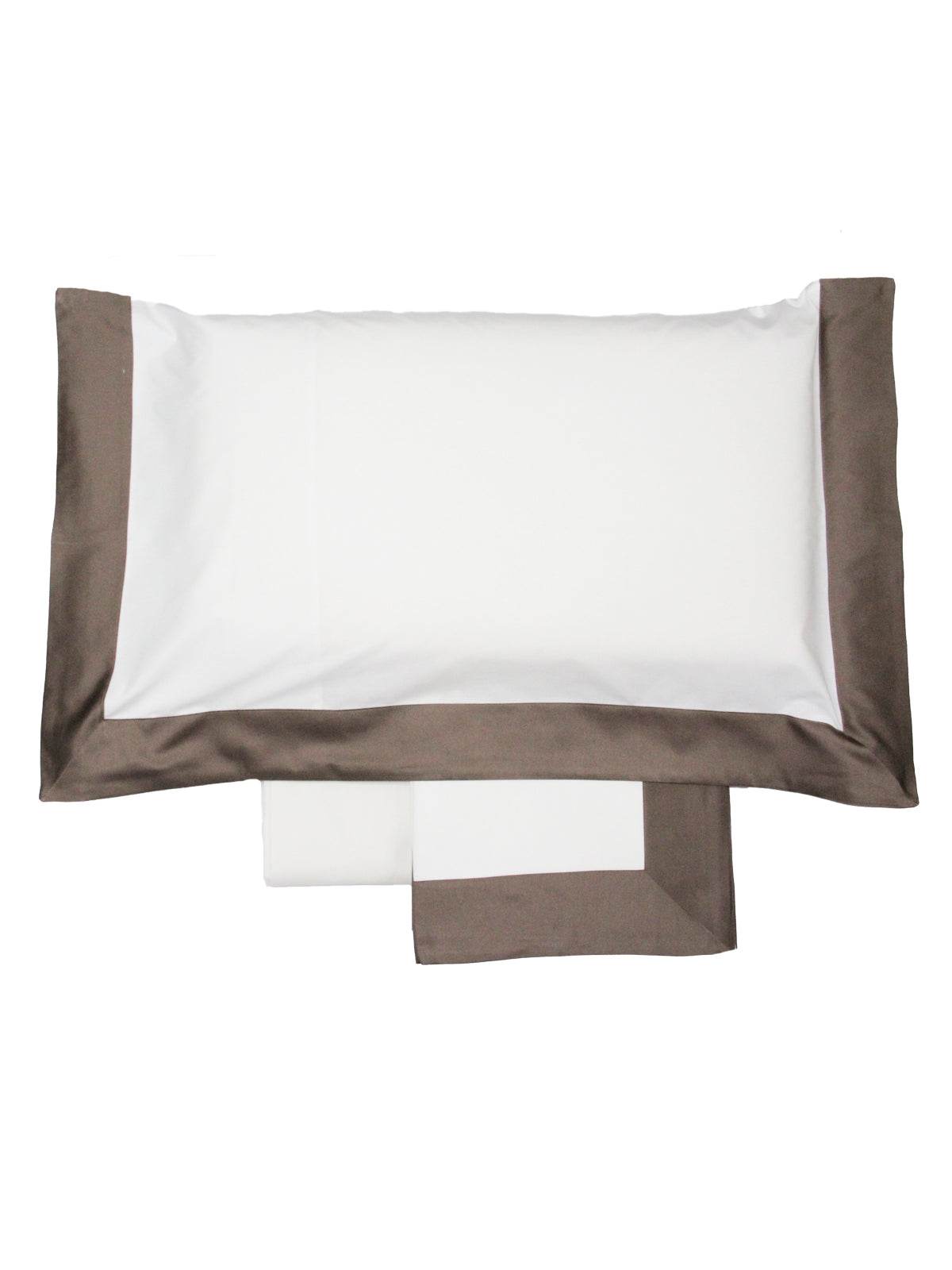 Lenzuola Bicolore Biancheria Balza Raso Cpl Eva Home - evabiancheria