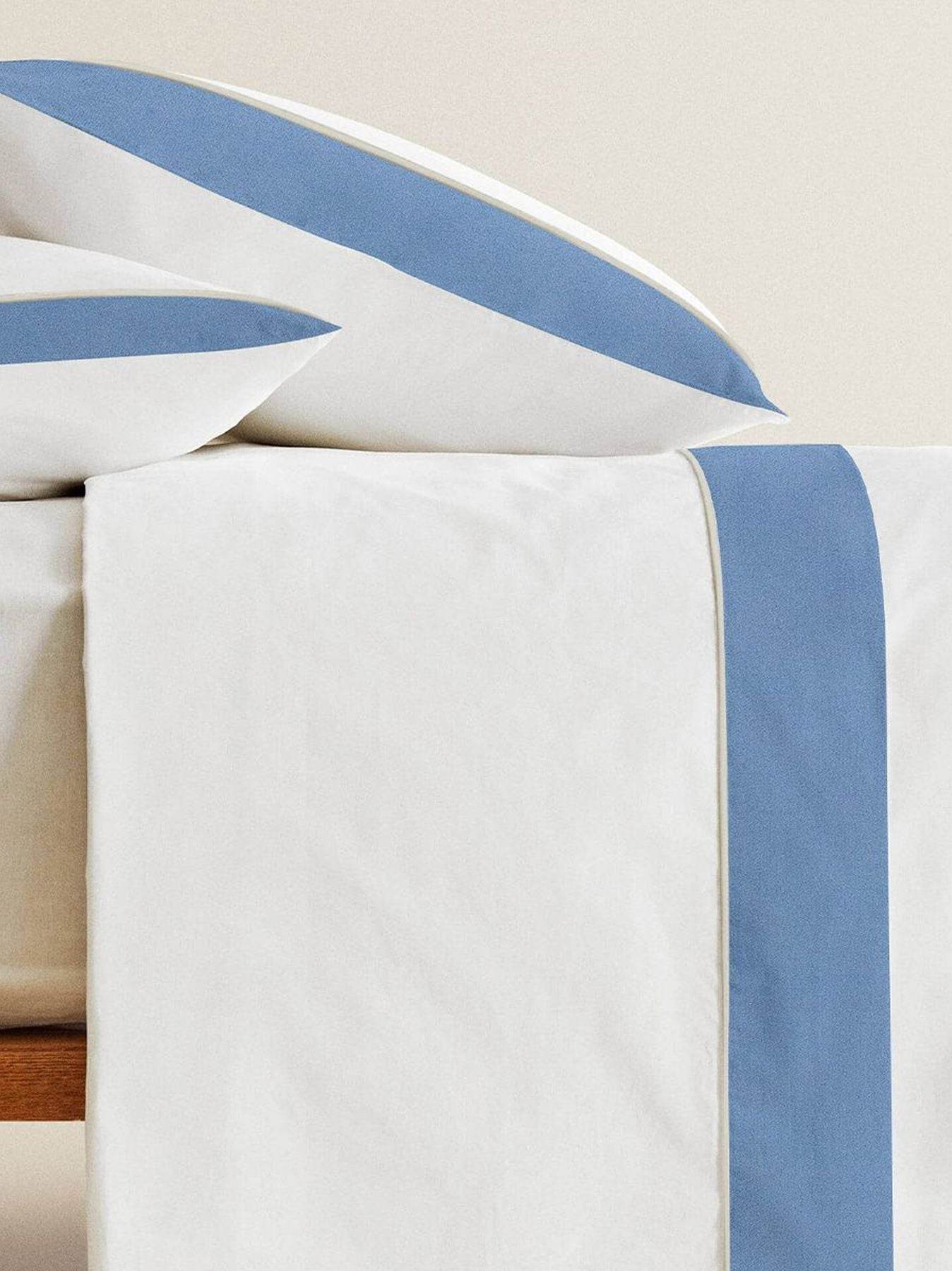 Lenzuola Bicolore Biancheria MATERA CPL Maestri Cotonieri - evabiancheria