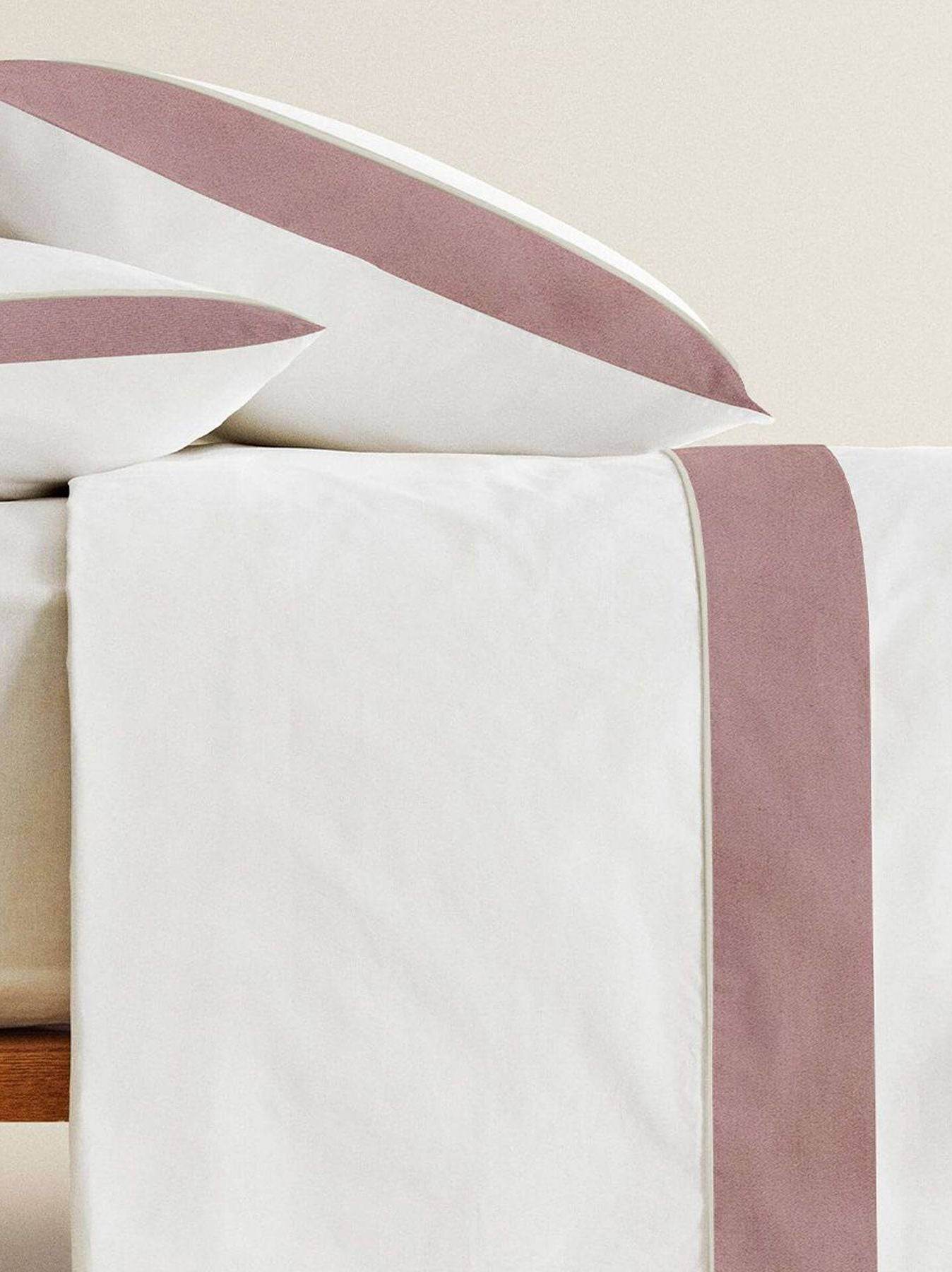 Lenzuola Bicolore Biancheria MATERA CPL Maestri Cotonieri - evabiancheria