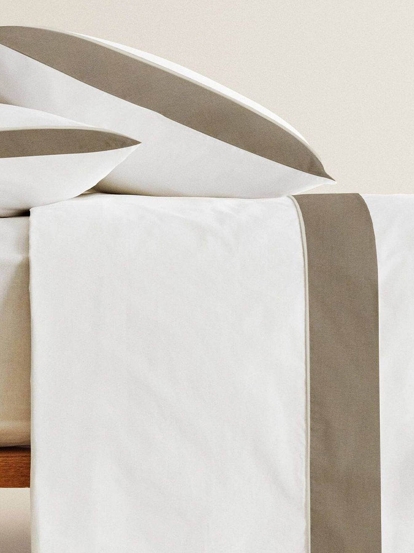 Lenzuola Bicolore Biancheria MATERA CPL Maestri Cotonieri - evabiancheria