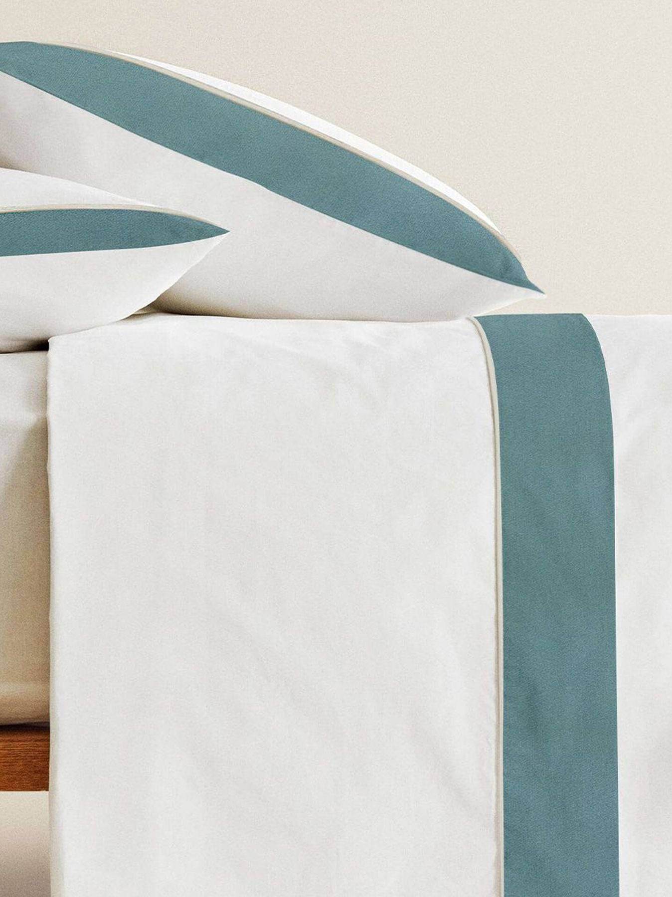 Lenzuola Bicolore Biancheria MATERA CPL Maestri Cotonieri - evabiancheria