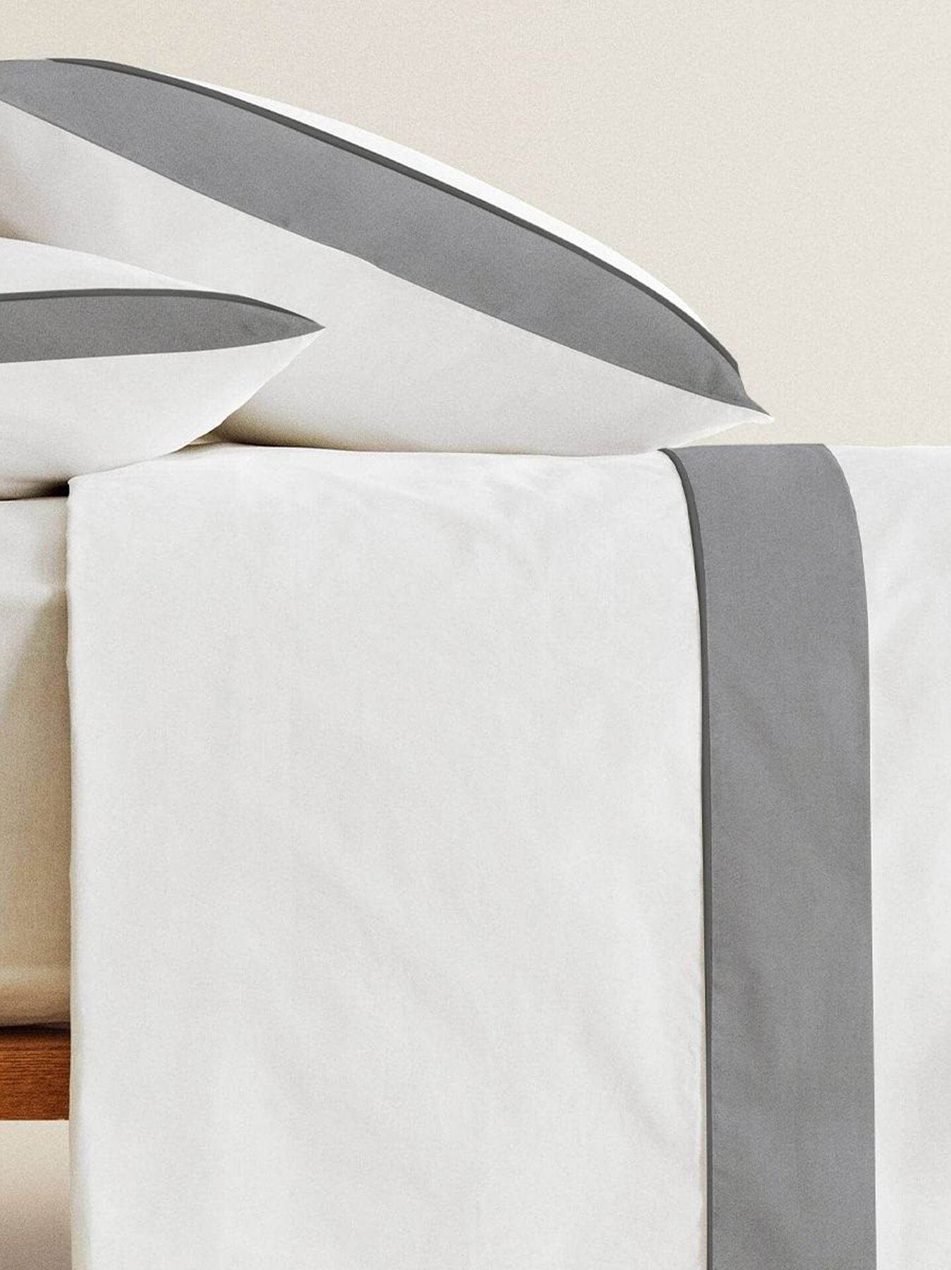 Lenzuola Bicolore Biancheria MATERA CPL Maestri Cotonieri - evabiancheria