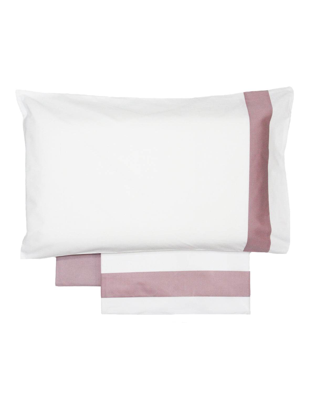 Lenzuola Bicolore Biancheria Time cpl Rebecca Home - evabiancheria