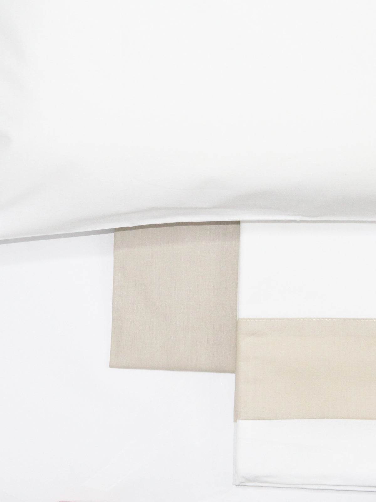 Lenzuola Bicolore Biancheria Time cpl Rebecca Home - evabiancheria