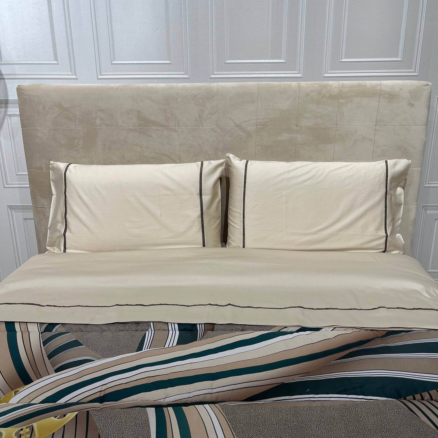 Lenzuola Tinta Unita Biancheria City cpl Borbonese - evabiancheria