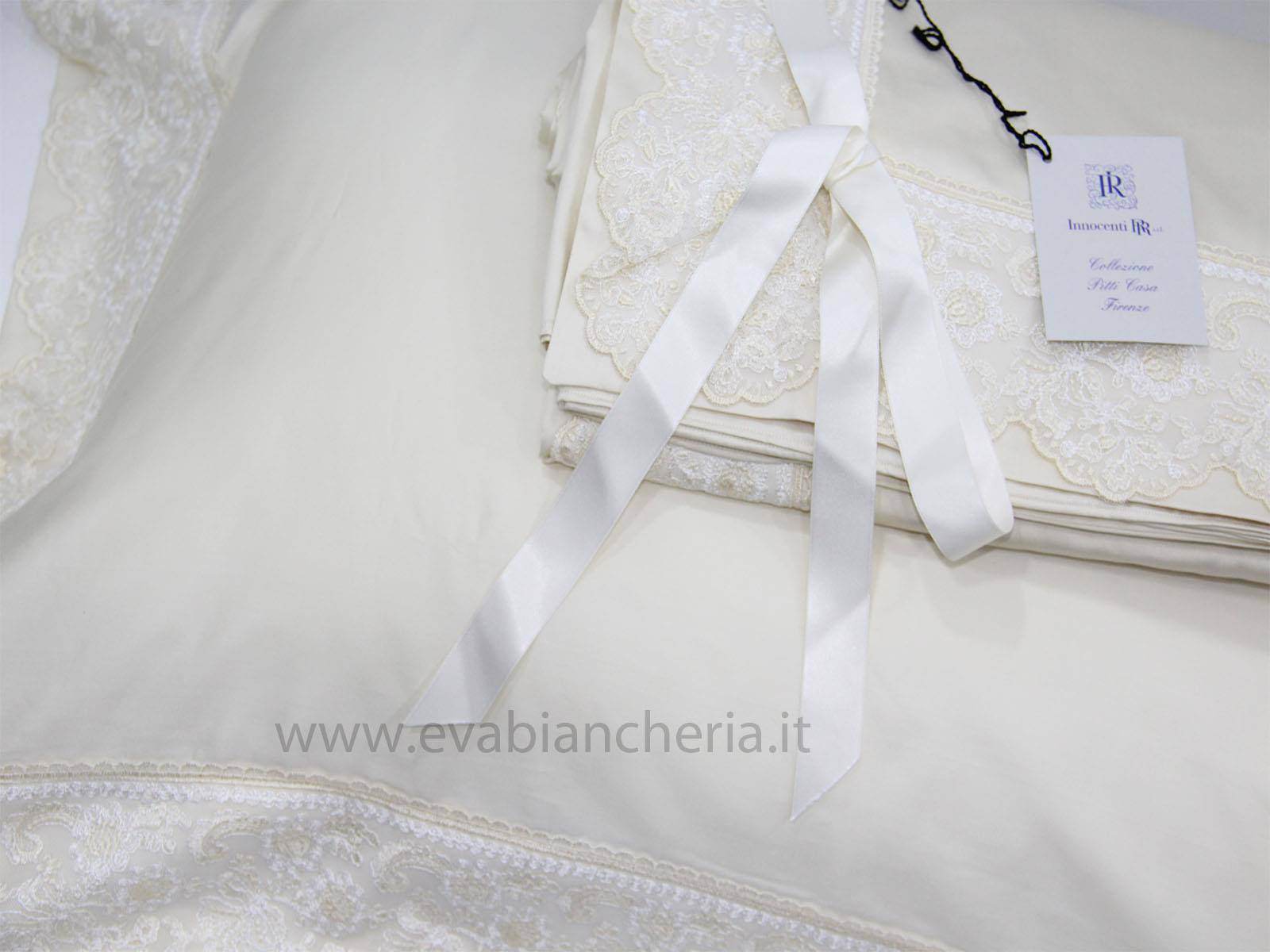 Lenzuola con pizzo Letto NUVOLA LENZ Innocenti - evabiancheria