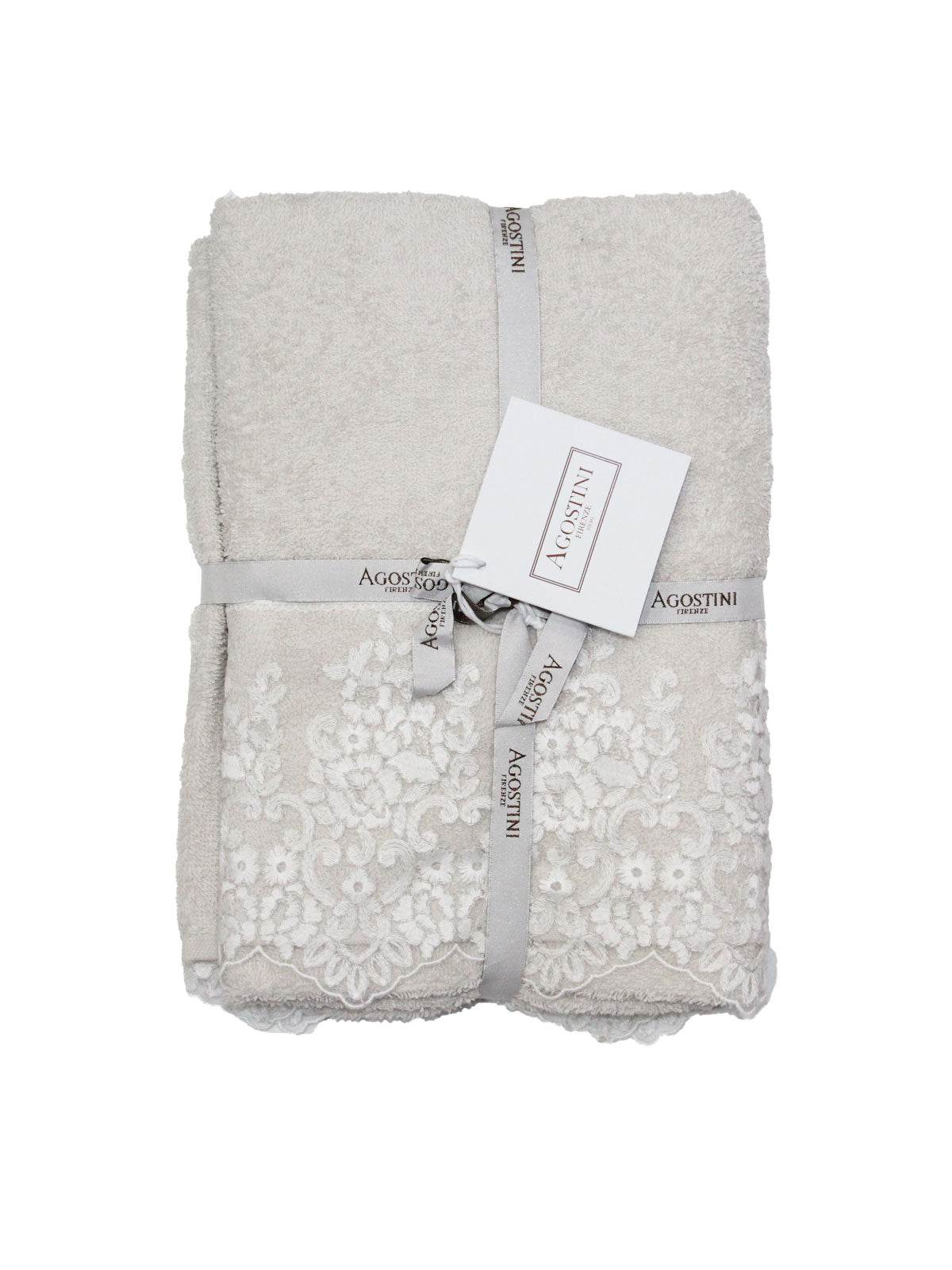 Asciugamani Coppia 1+1 Biancheria Montecarlo 1+1 Agostini - evabiancheria