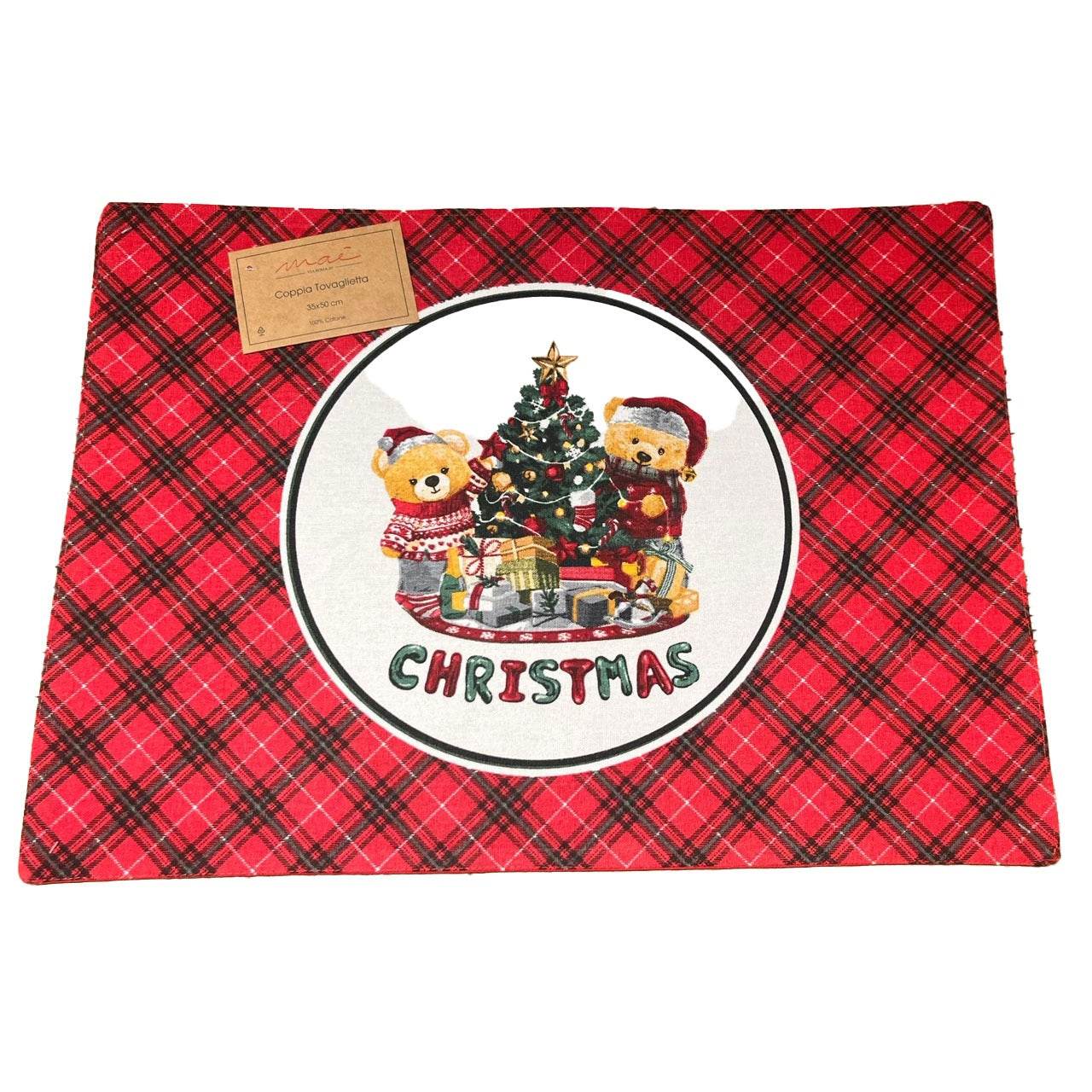 Set americano Biancheria Xmas Orsetti set Mae - evabiancheria