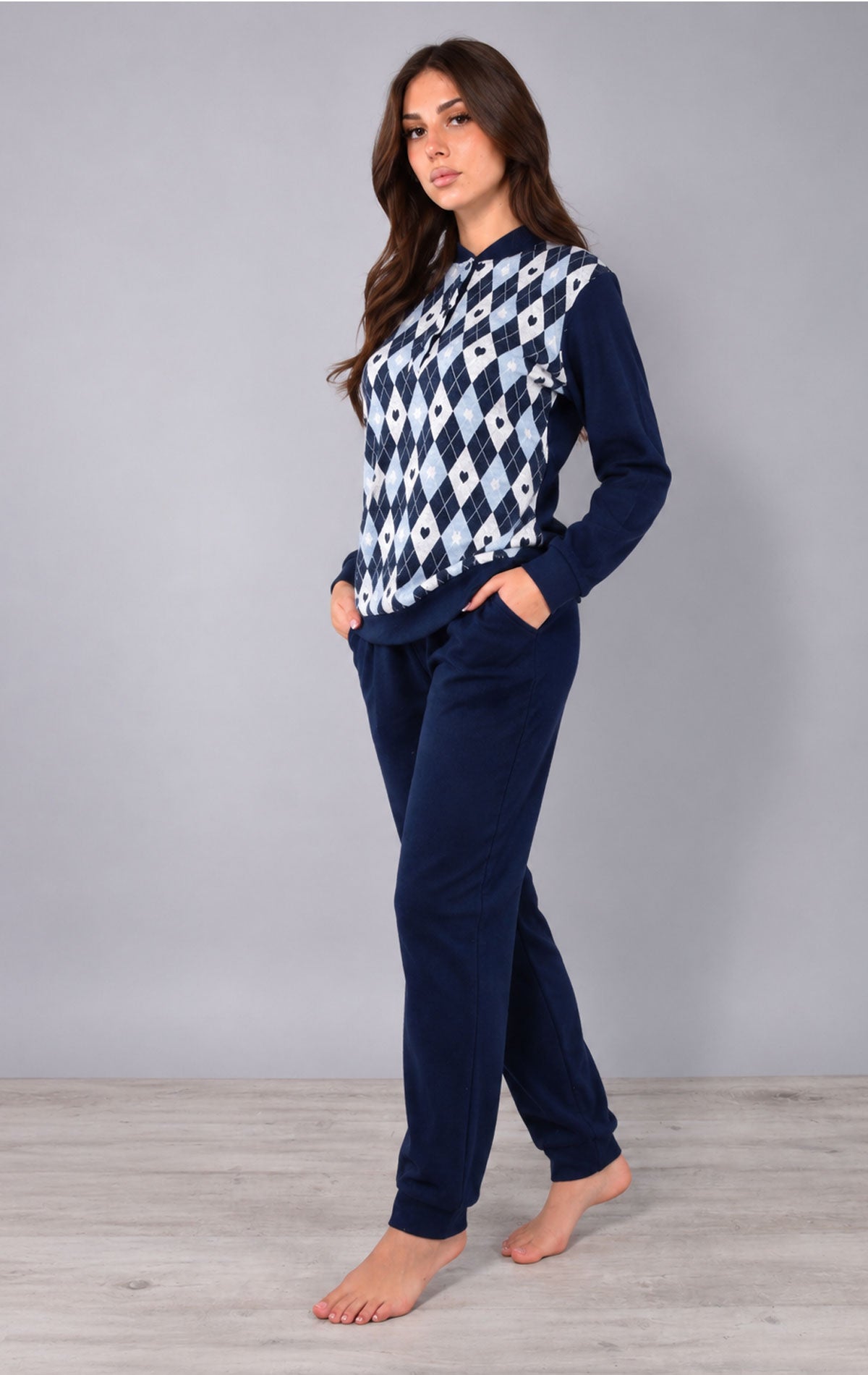 Pigiama Serafino Donna HC11 Verdissima