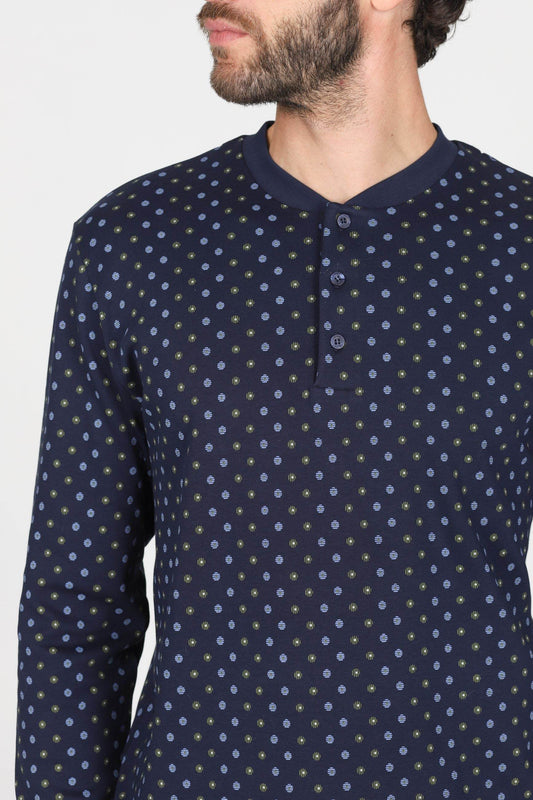 Pigiama Serafino Uomo Nettuno JAL393 Cravatta Julipet - evabiancheria