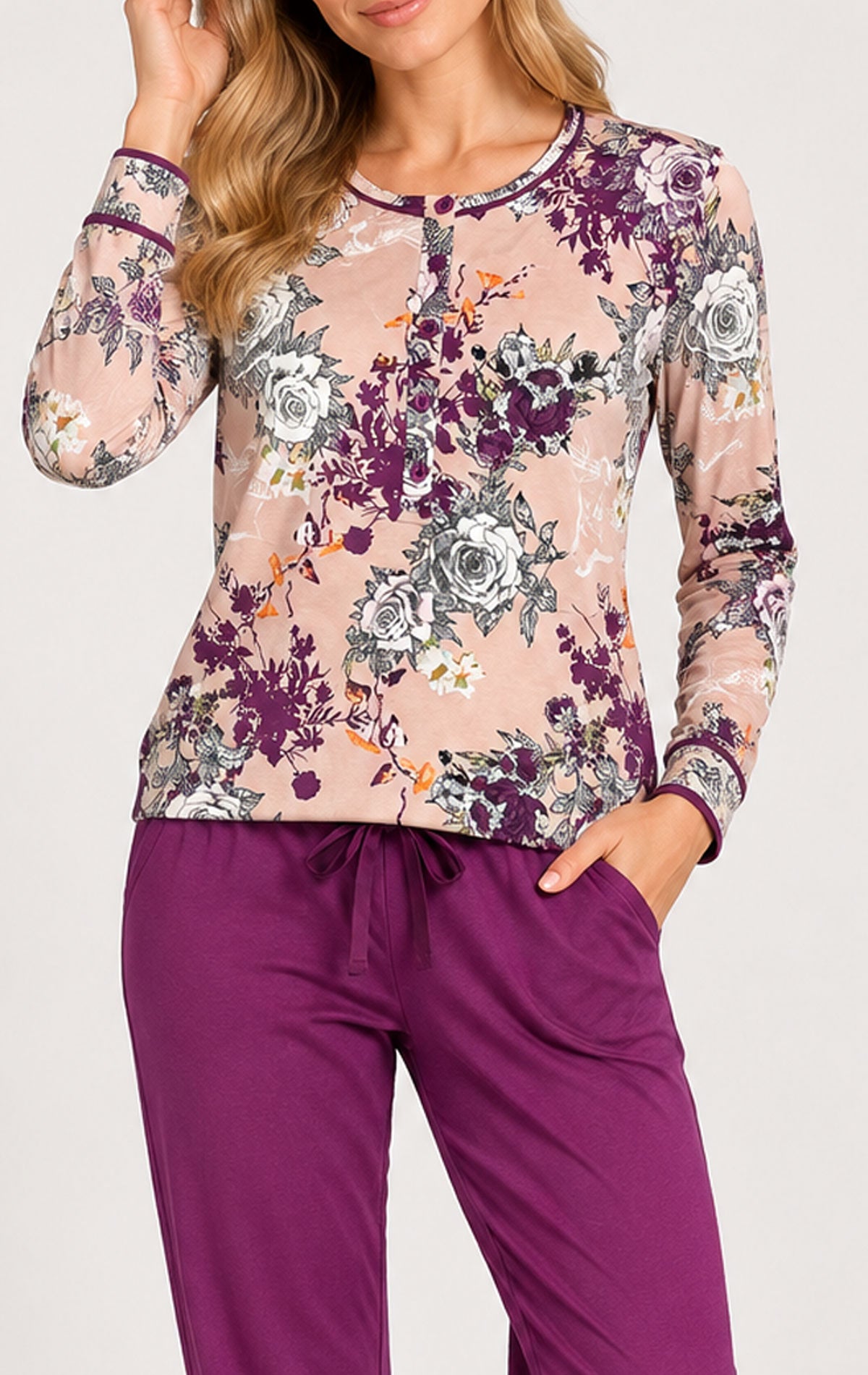 Pigiama Manica lunga Donna QG11 Verdissima
