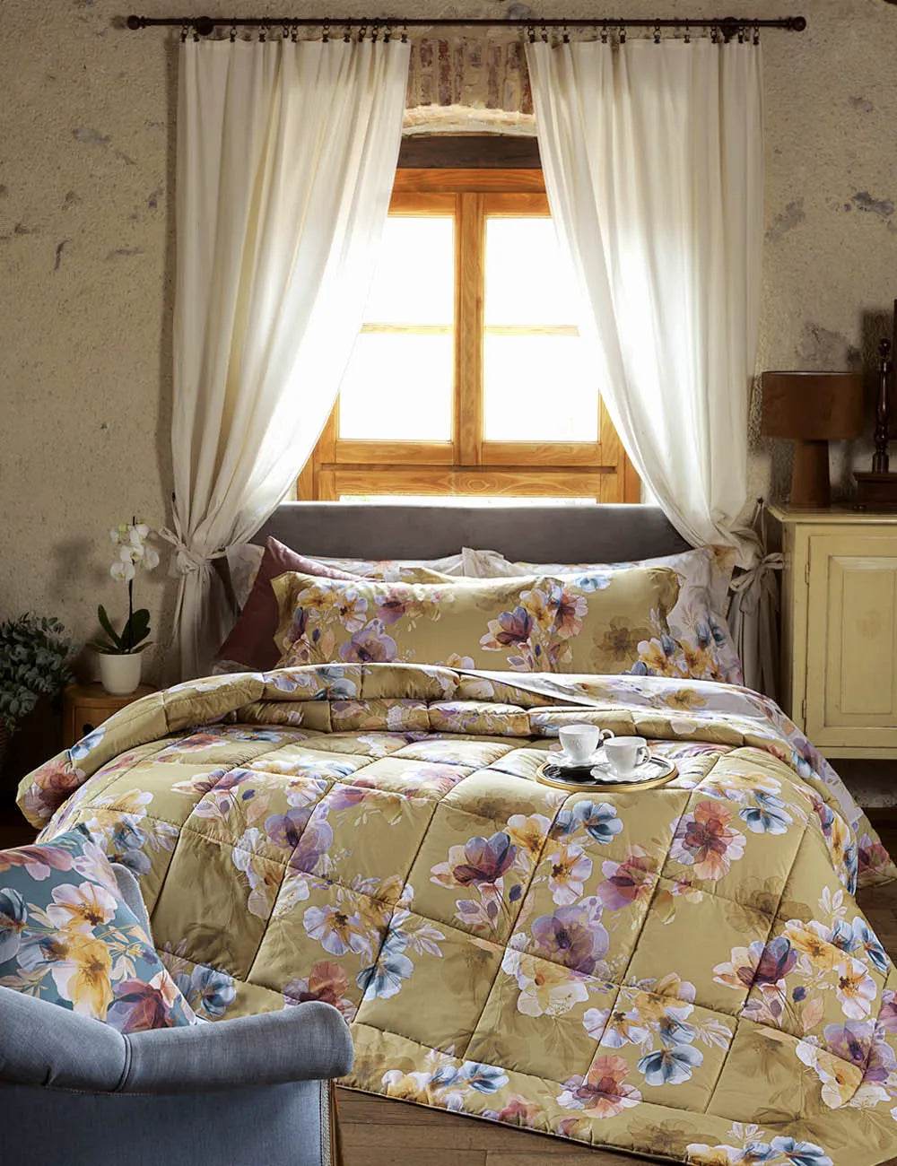 Trapunta Stampato Biancheria Yumi Trap Tessitura Randi - evabiancheria