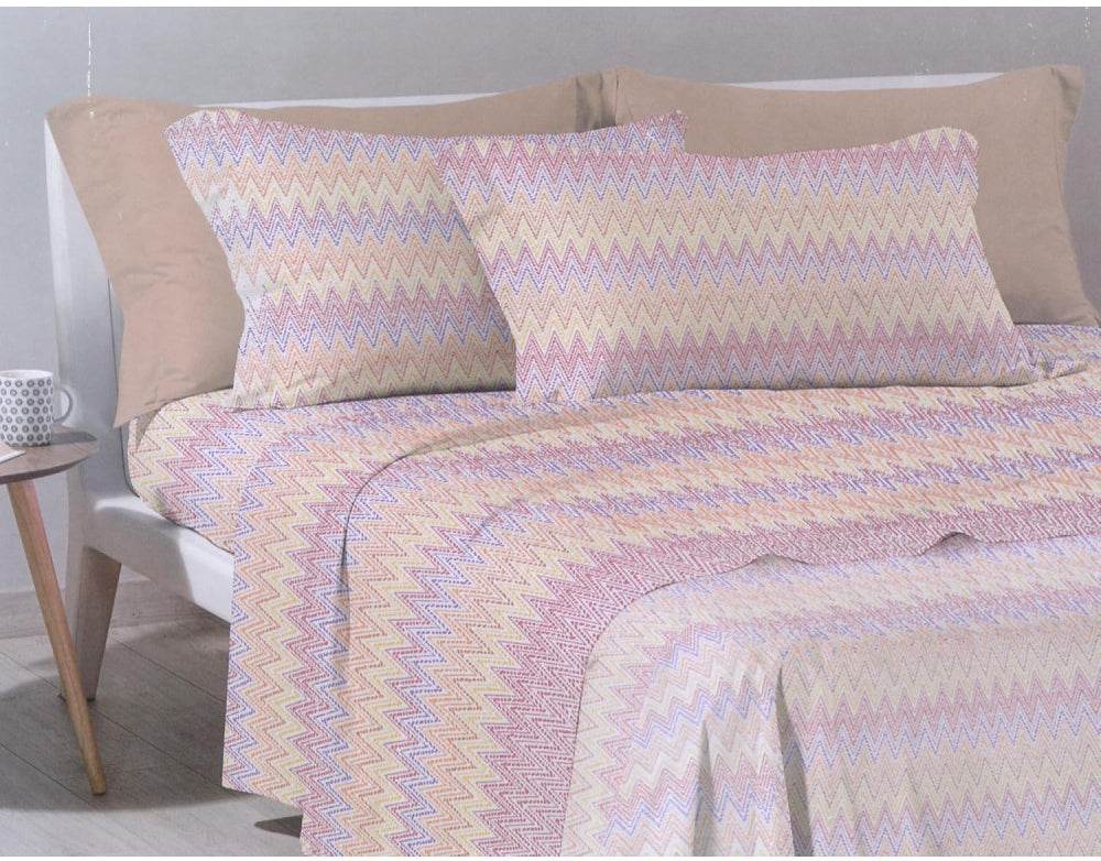 Lenzuola Stampato Biancheria Elliot cpl Caleffi - evabiancheria