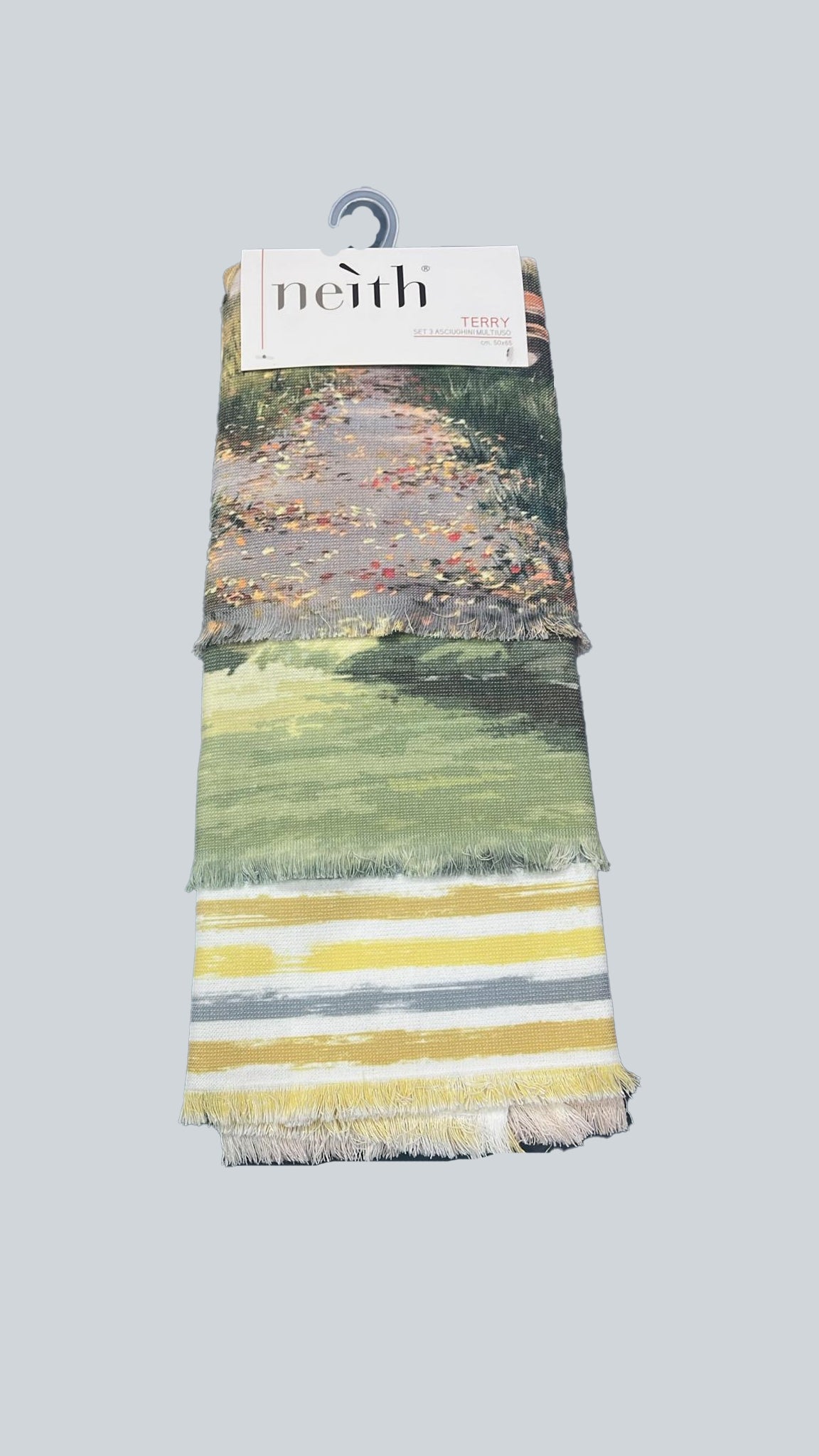 Strofinaccio Stampato Biancheria Terry Strof Set 3 Neith