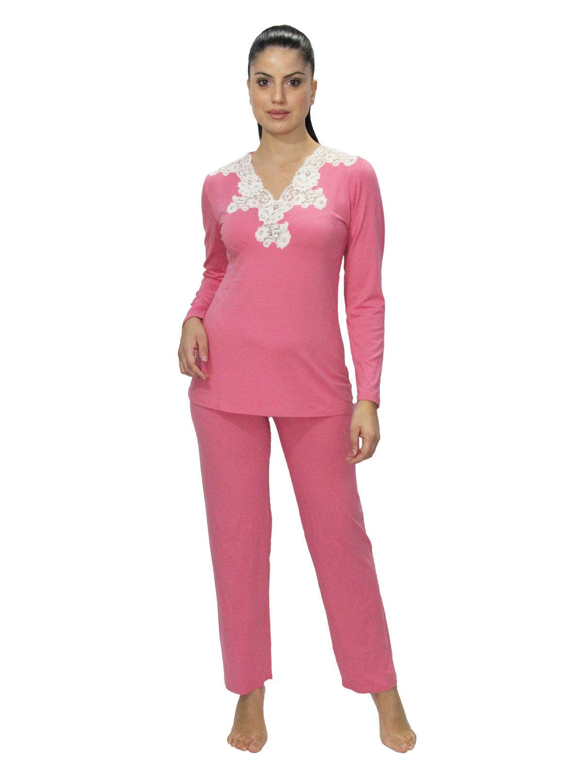 Pigiama Manica lunga Donna 6528 Clara Rossi Firenze - evabiancheria