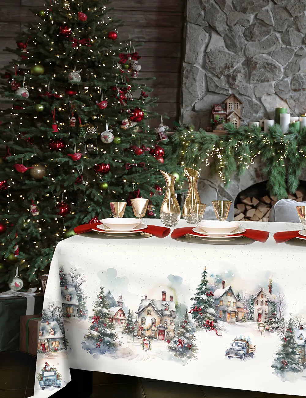 Tovaglia stampata natalizia Biancheria Frozen Tov Tessitura Randi