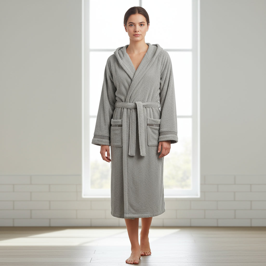 Accappatoio con cappuccio Biancheria Lounge Acc Borbonese