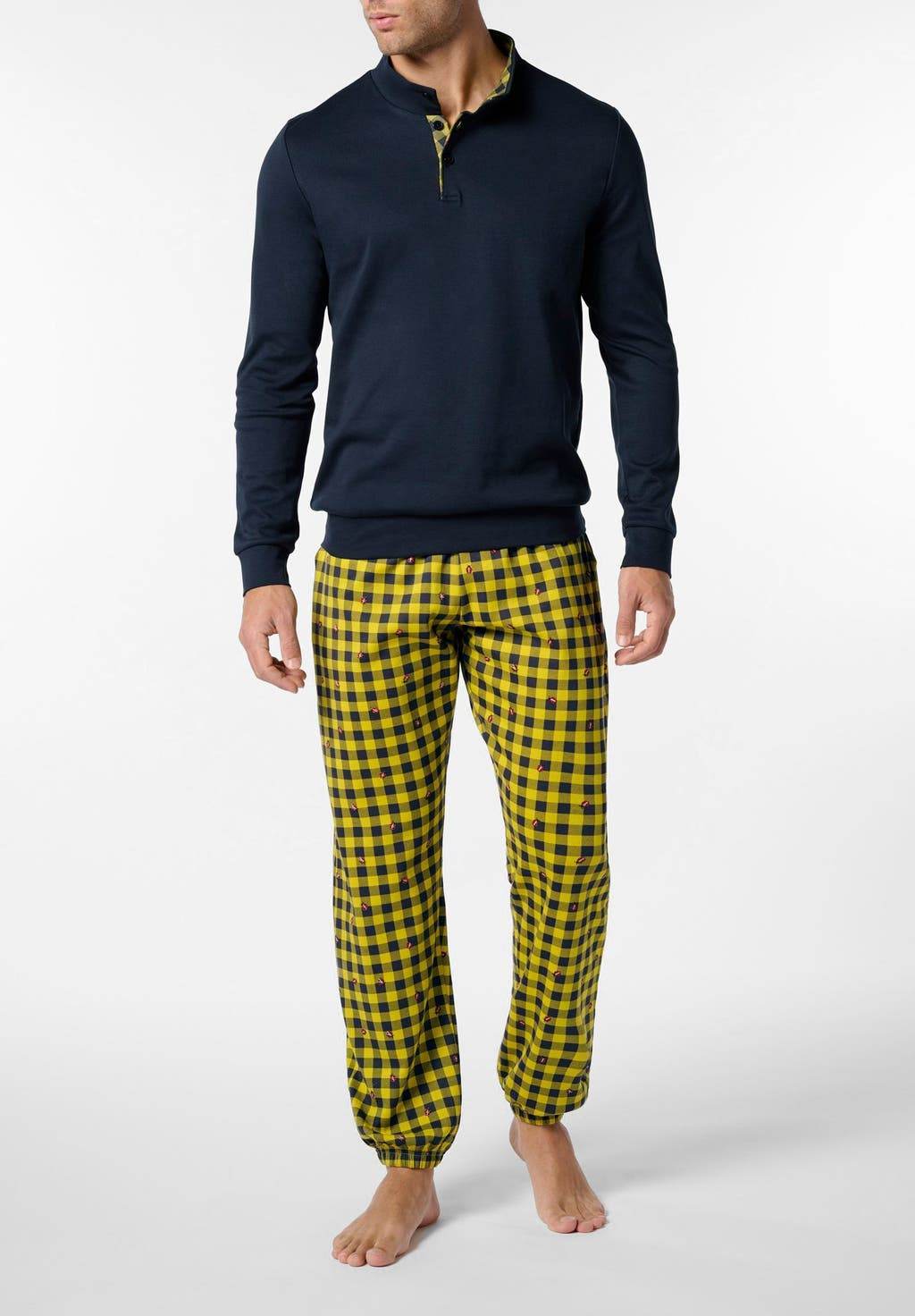 Pigiama Serafino Uomo VPRT93205 Perofil - evabiancheria