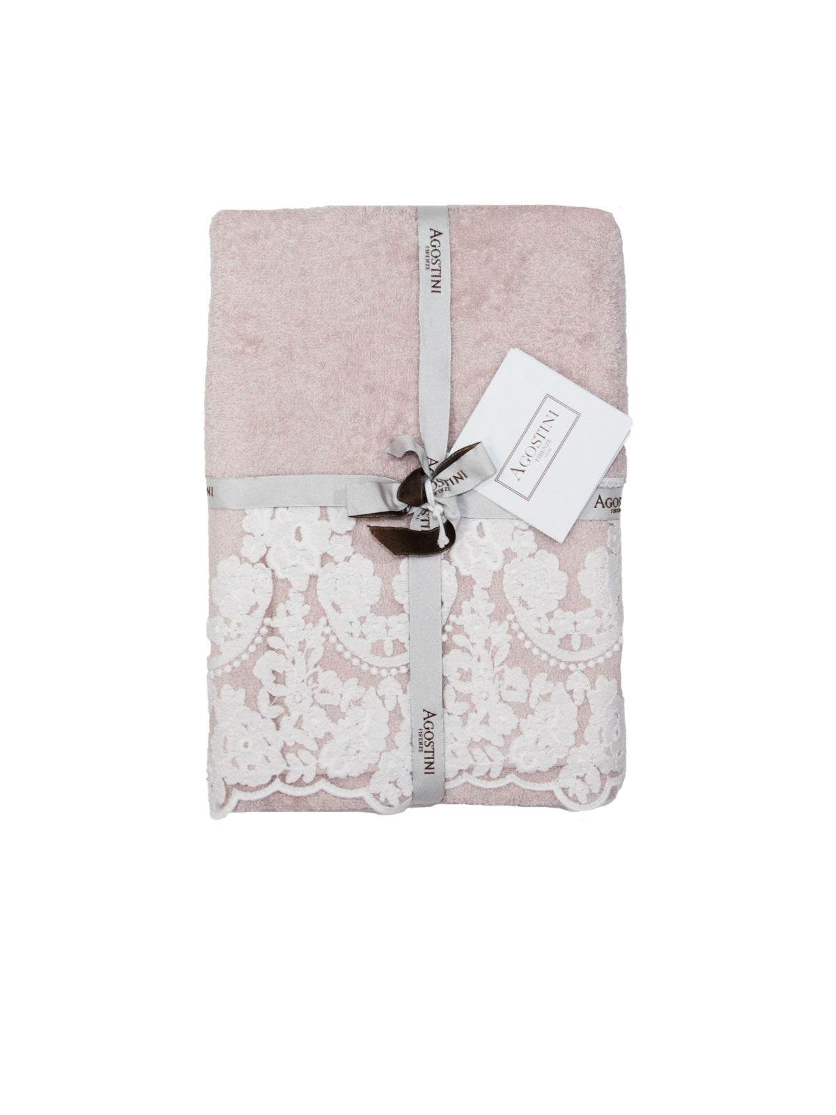 Asciugamani Coppia 1+1 Biancheria Cristal 1+1 Agostini - evabiancheria