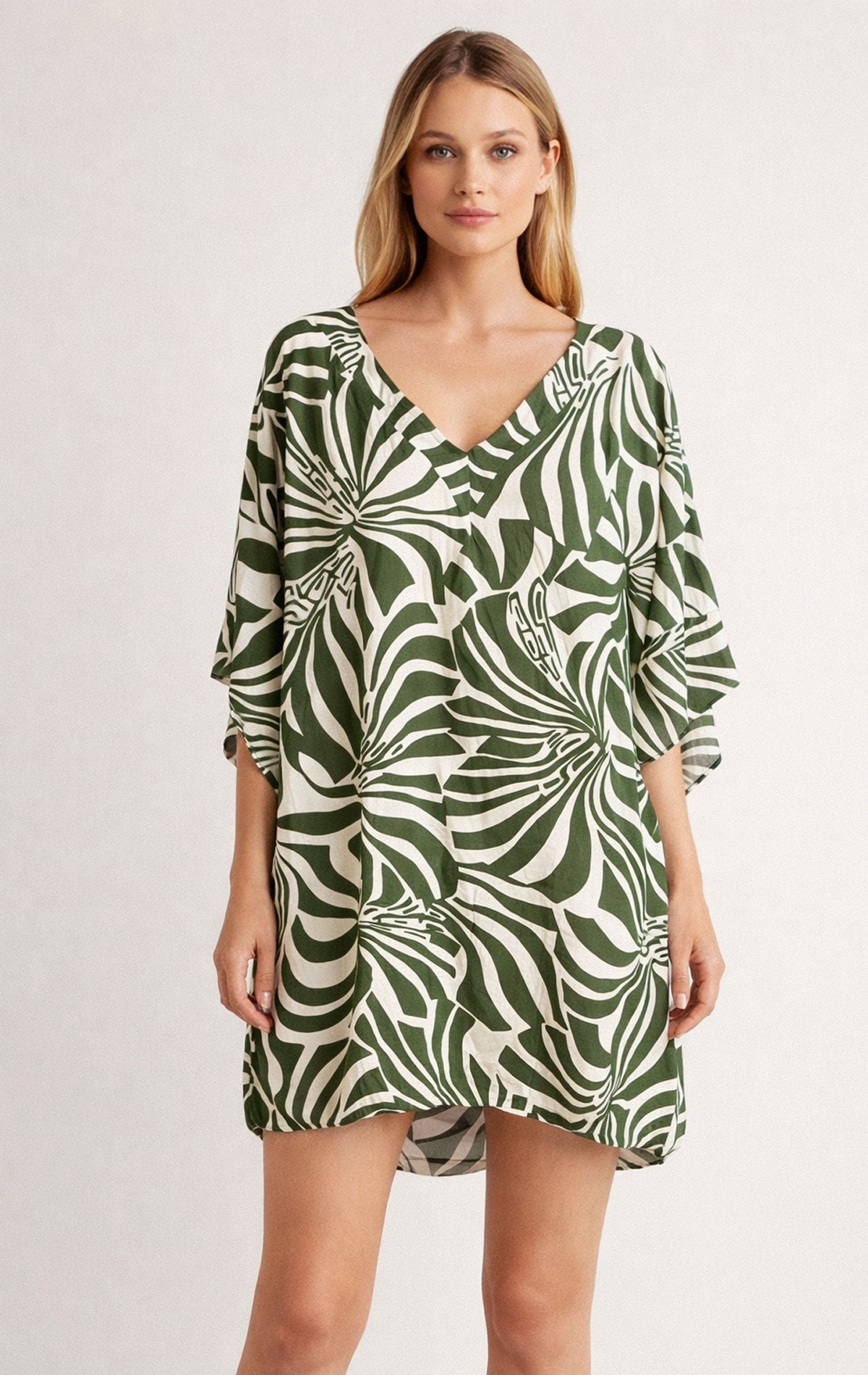 Abito Kaftano Donna H206 Huitre