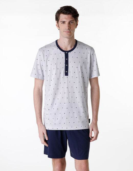 Pigiama corto Uomo L0D6L GRI Lovable - evabiancheria