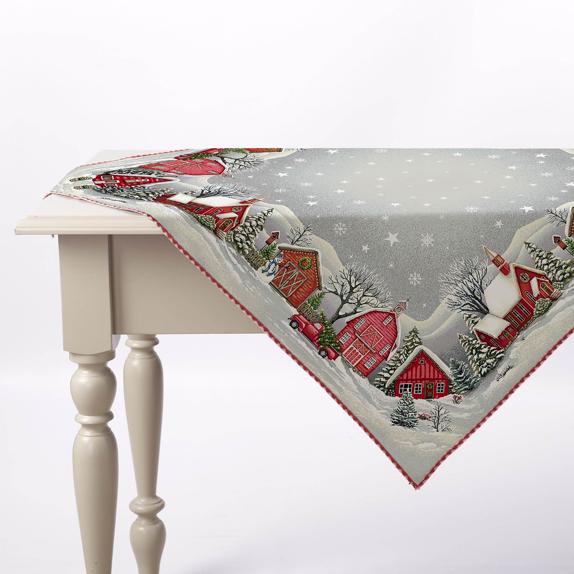 Centrotavola 100x100 Natalizio Biancheria Car Centrotavola Nat Mae - evabiancheria