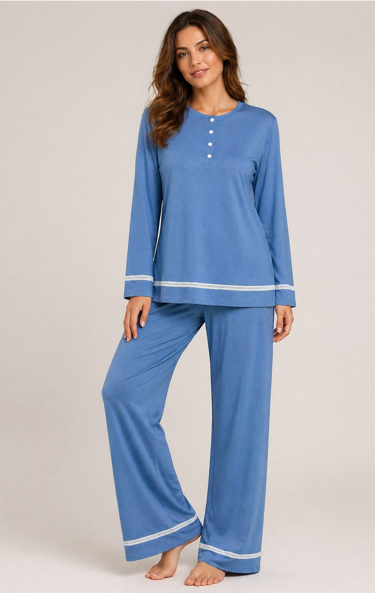 Pigiama Manica lunga Donna E2622 Fida