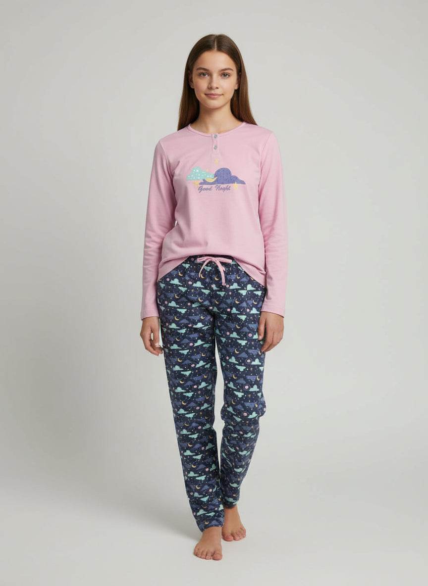 Pigiama Serafino Donna L0EAD Ros Lovable - evabiancheria