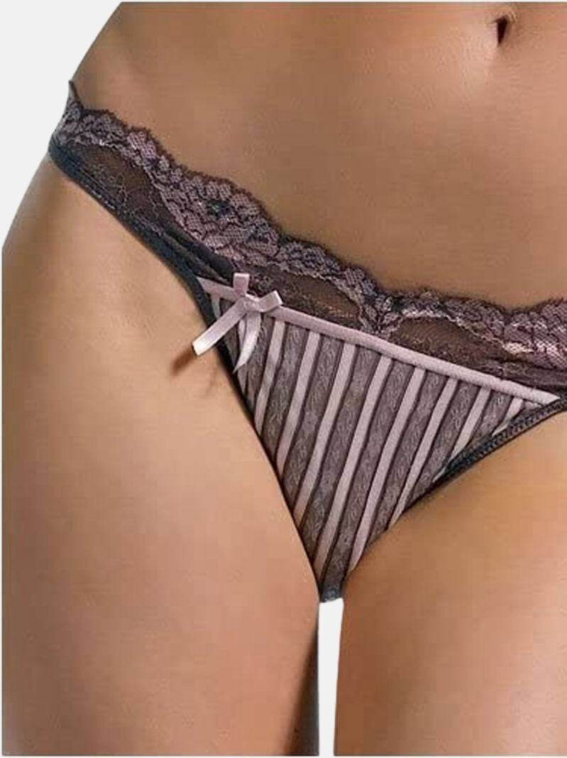 PERIZOMA Pizzo Donna 5387 Nero/rosa Passionata - evabiancheria