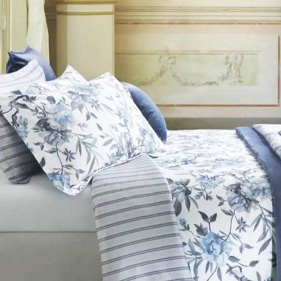 Lenzuola Stampato Biancheria Oriental Peony Cpl MIrabello - evabiancheria