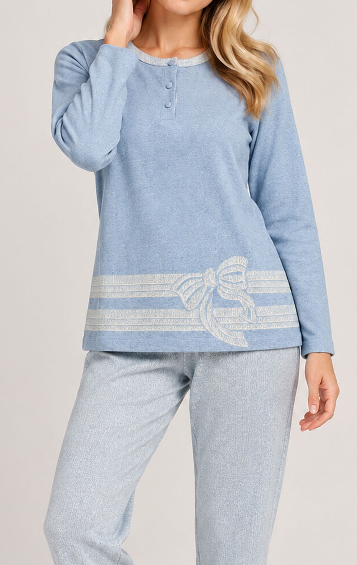 Pigiama Serafino Donna I2747 Fida