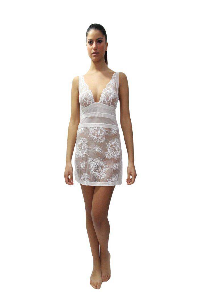 Parigina corta Donna MUST CROISETTE 10694 bianco La Perla - evabiancheria