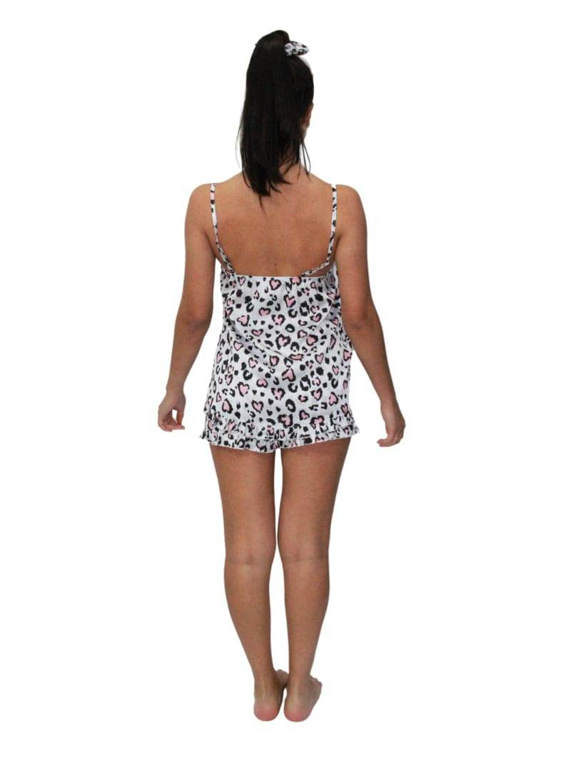 Pigiama Donna PEONIA ANIMALIER CUORE Filo D Angelo - evabiancheria