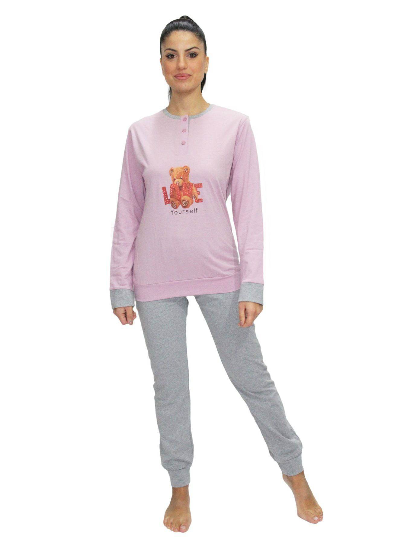 Pigiama Lungo Donna 250 PF No Name - evabiancheria