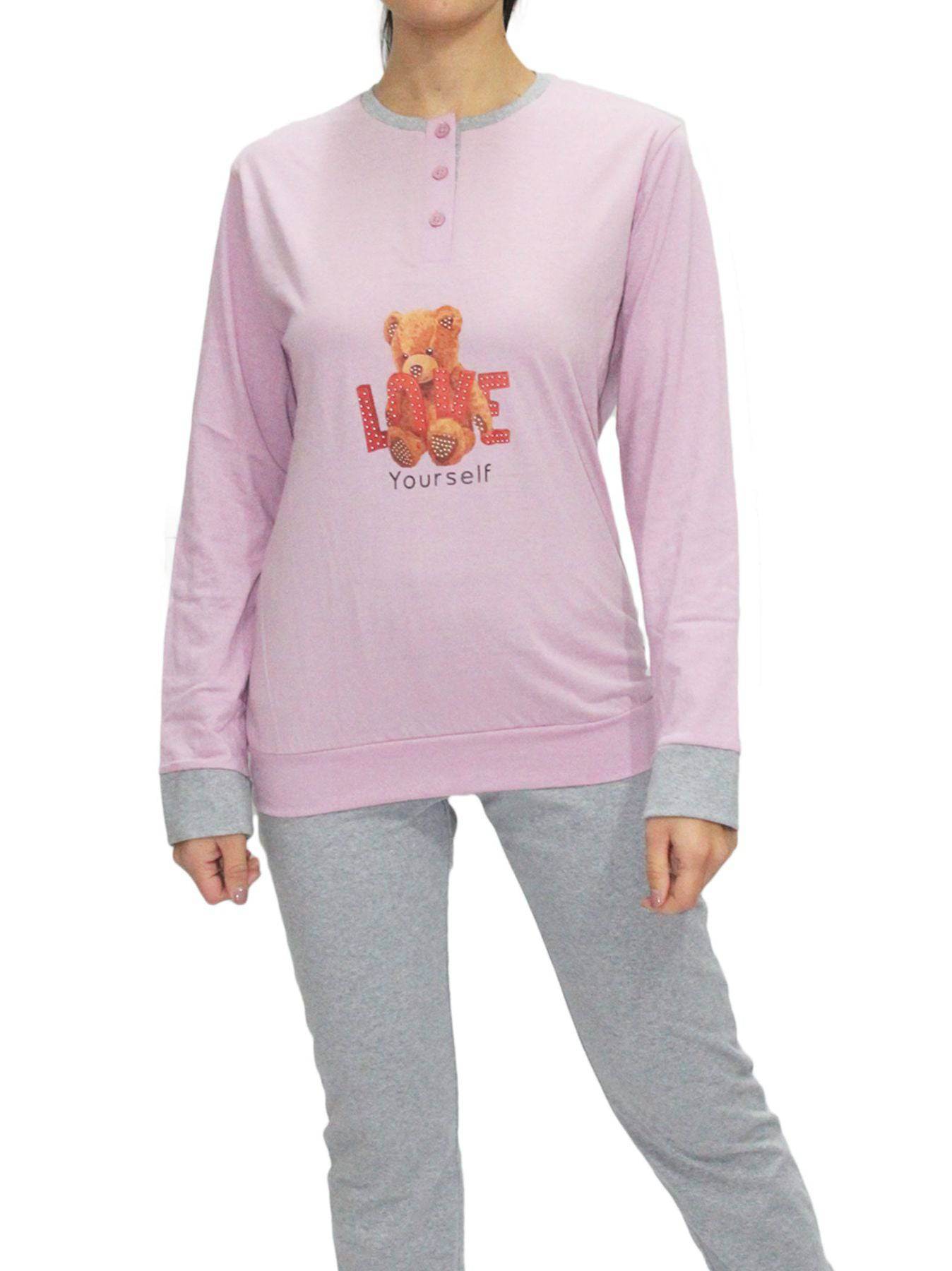 Pigiama Lungo Donna 250 PF No Name - evabiancheria