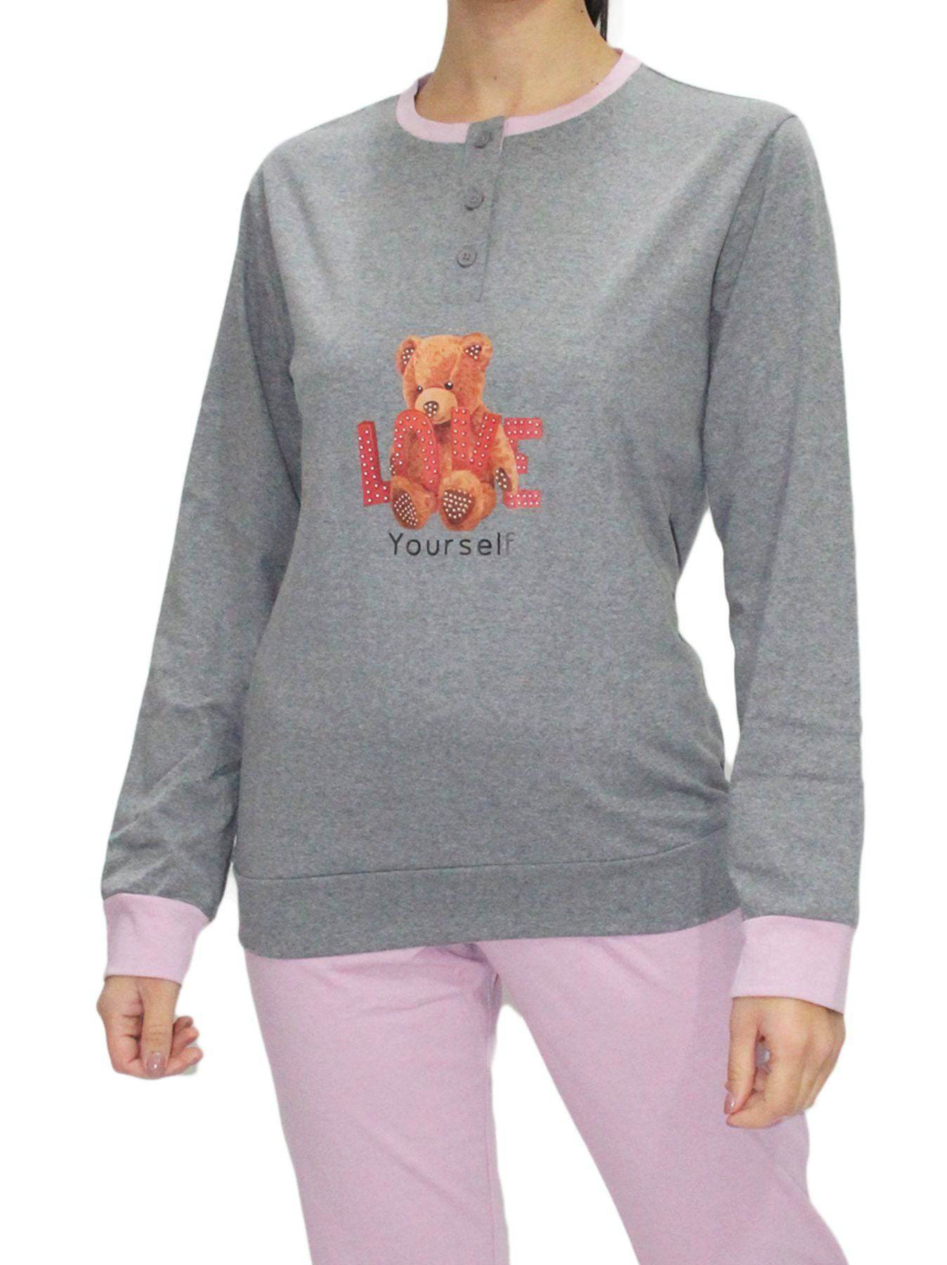 Pigiama Lungo Donna 250 PF No Name - evabiancheria