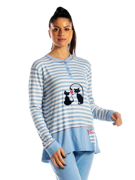 Pigiama Lungo Donna 3001 Mypi - evabiancheria