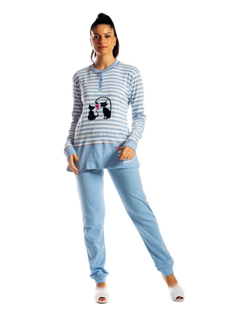 Pigiama Lungo Donna 3001 Mypi - evabiancheria