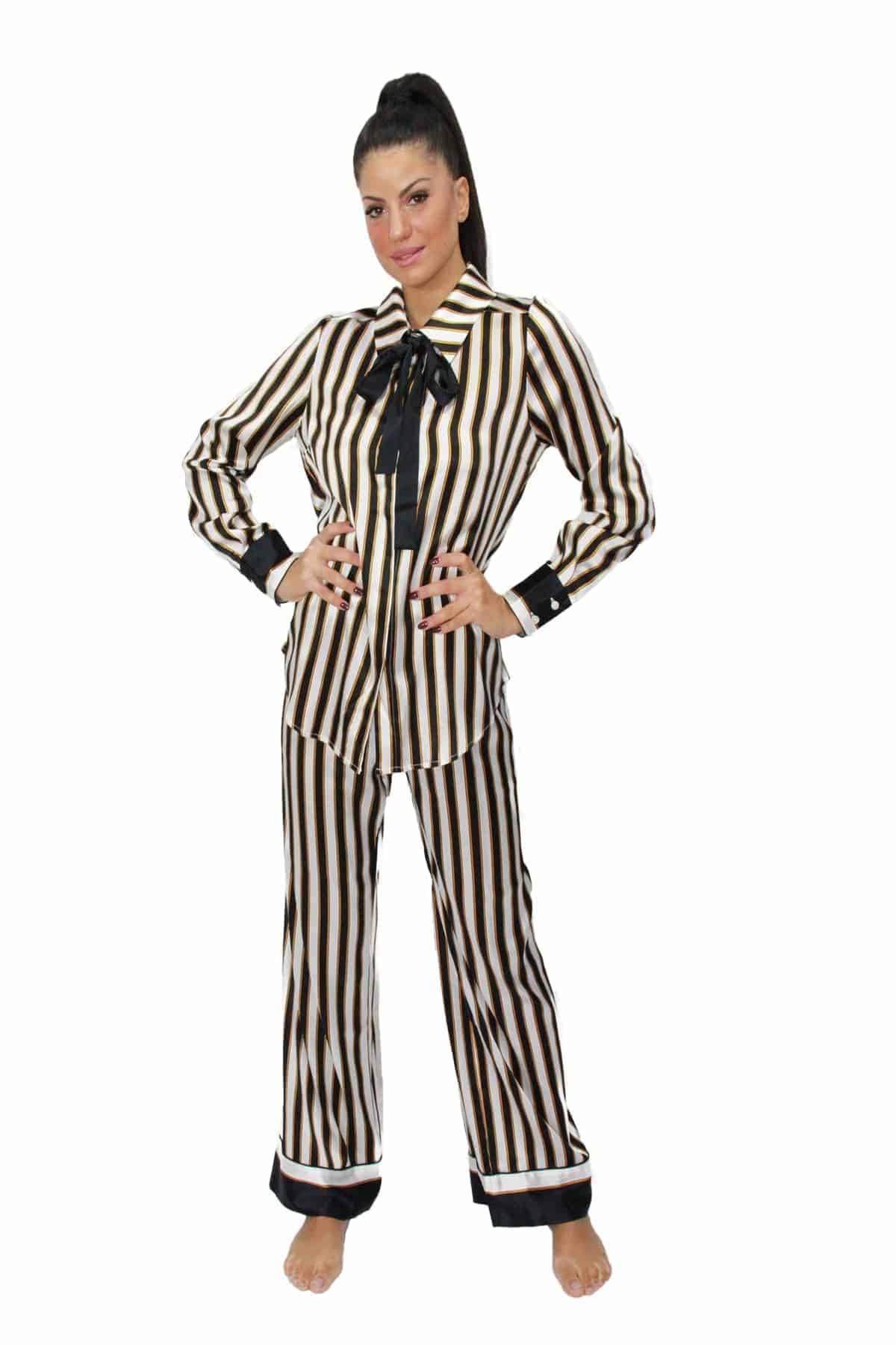 Pigiama Lungo Donna 4LAN5501 Marjolaine - evabiancheria