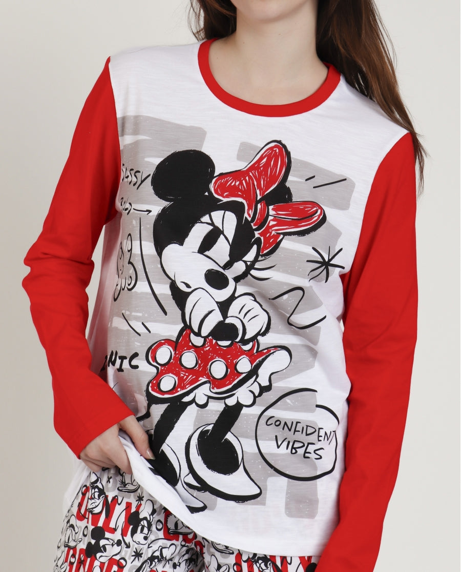 Pigiama Lungo Donna 62305 Disney evabiancheria