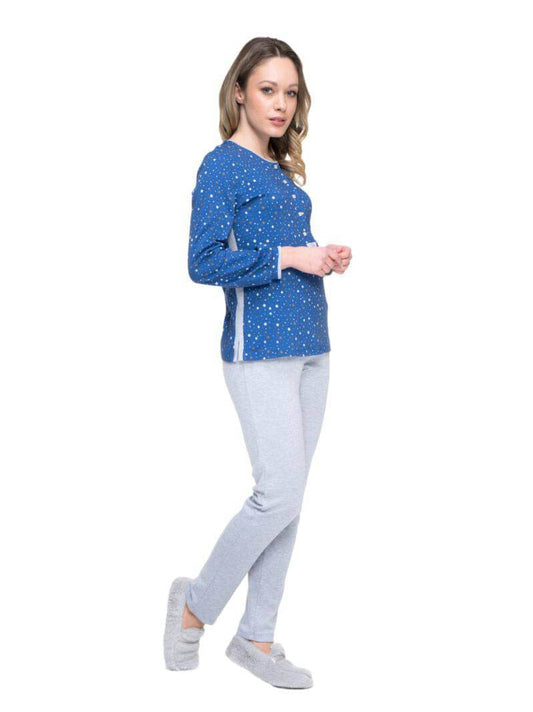 Pigiama Lungo Donna ANICE 8122 Pepita - evabiancheria