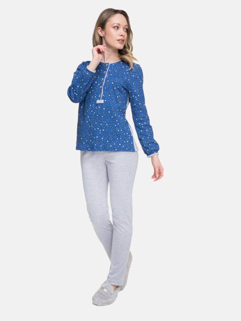 Pigiama Lungo Donna ANICE 8122 Pepita - evabiancheria