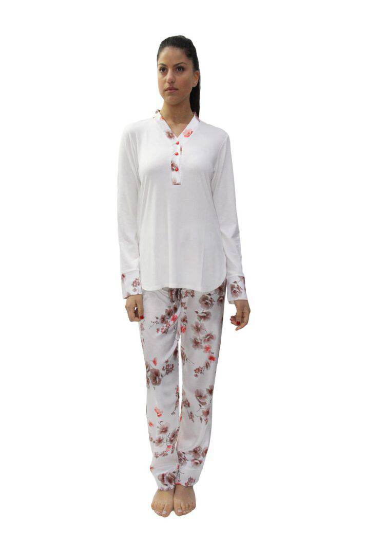 Pigiama Lungo Donna D1053 Amadine - evabiancheria