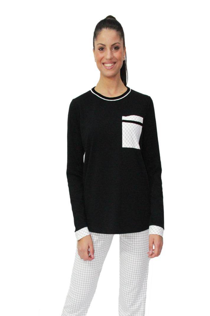 Pigiama Lungo Donna D1352 Amadine - evabiancheria