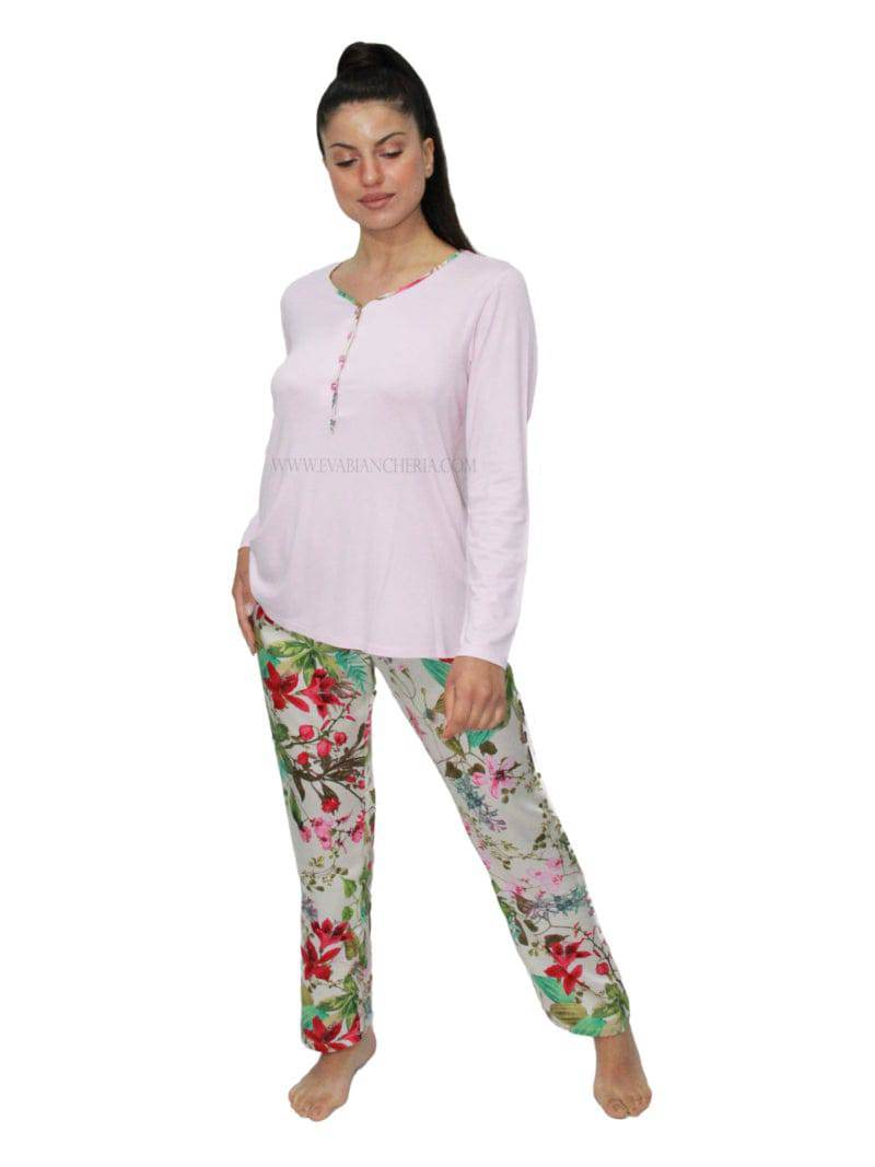 Pigiama Lungo Donna D1732 Amadine - evabiancheria