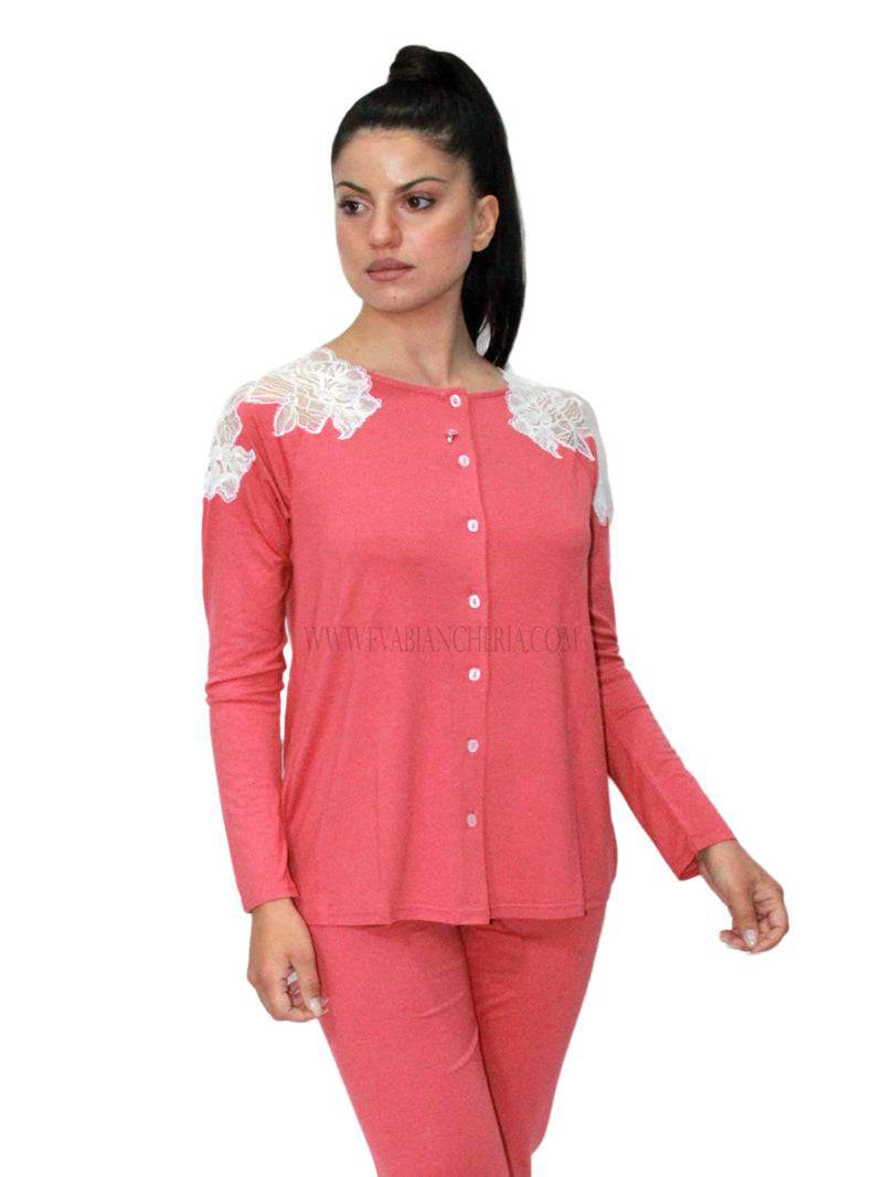 Pigiama Lungo Donna D1742 Amadine - evabiancheria