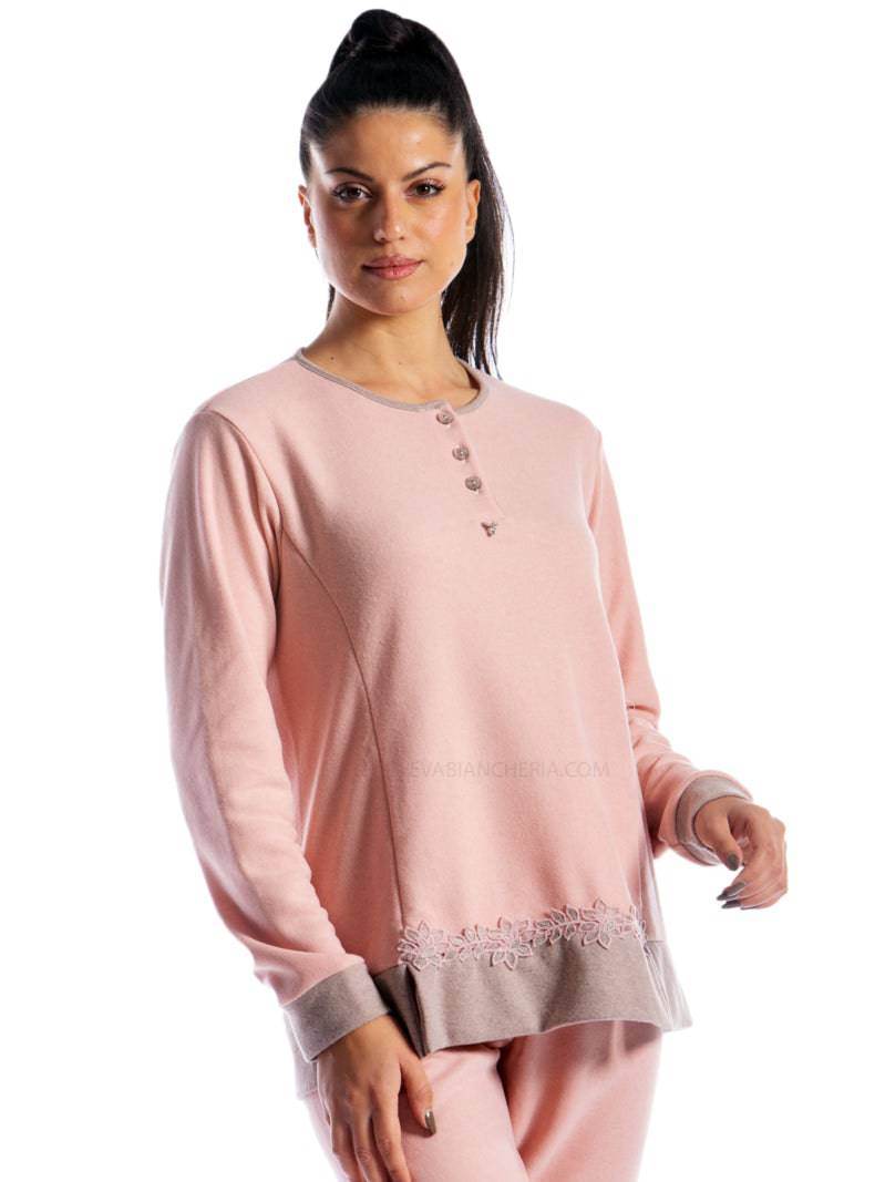 Pigiama Lungo Donna D1912 Amadine - evabiancheria