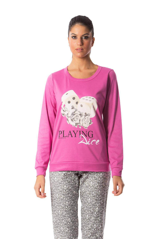 Pigiama Lungo Donna DADO 4415 Pepita - evabiancheria