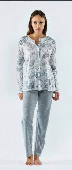Pigiama Lungo Donna E2401B Fida - evabiancheria