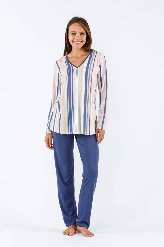 Pigiama Lungo Donna E2413 Fida - evabiancheria
